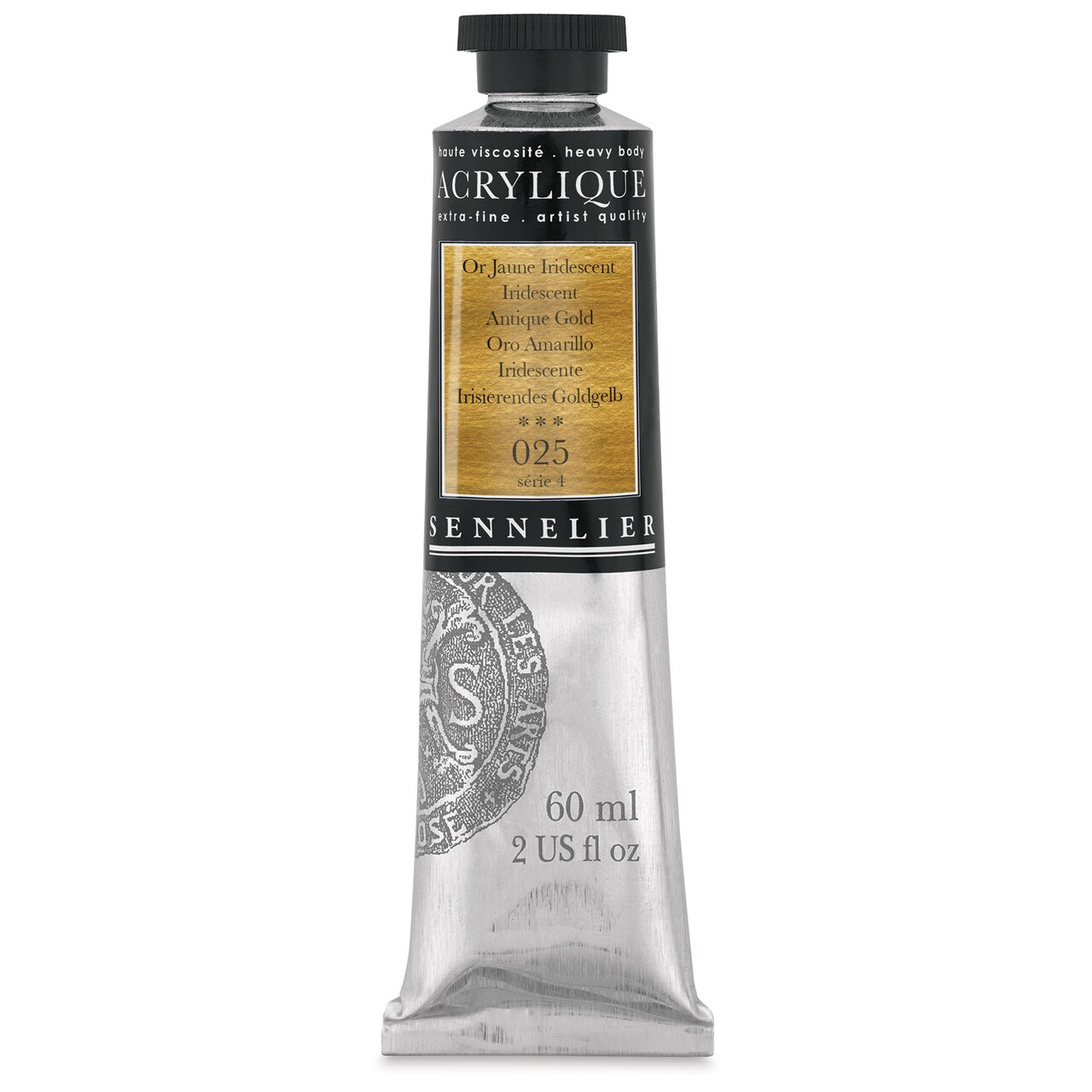 Sennelier Extra-Fine Artist Acryliques - Iridescent Antique Gold, 60 ml tube